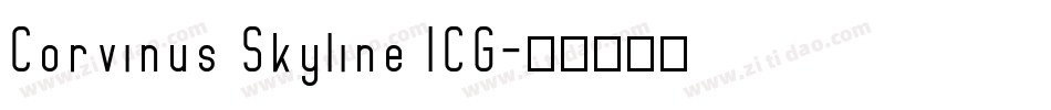 Corvinus Skyline ICG字体转换